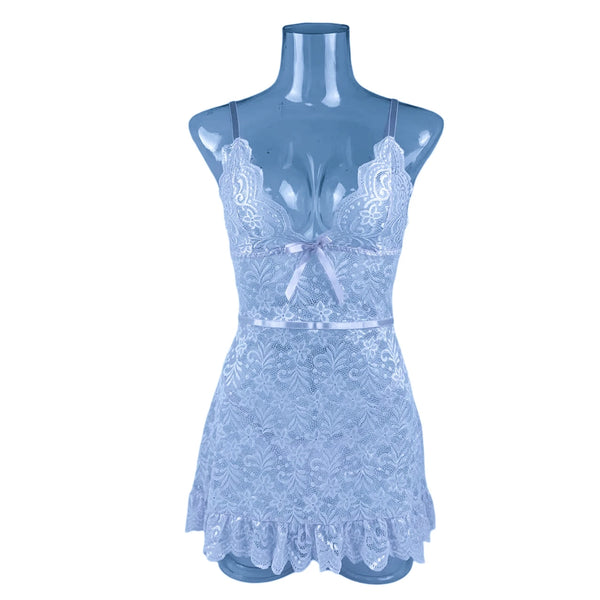 Anya Lace Cutout Babydoll Lingerie Dress