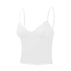 Isabella Lace Trim Spaghetti Strap Camisole Top