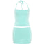 Mira Layered Halter Mini Skirt & Shorts Set Three-piece