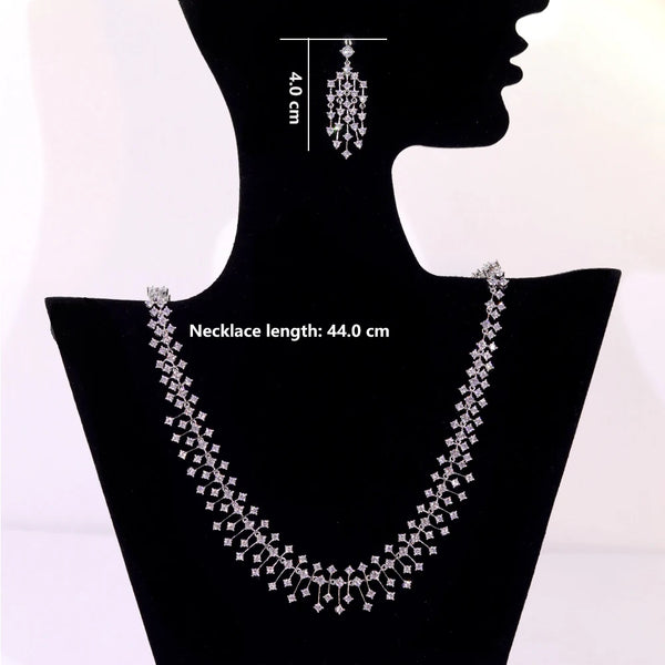 Mireya Water-Drop Crystal Choker & Earring Jewelry Set