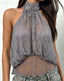 Amethyst Lace Halter Top One-piece