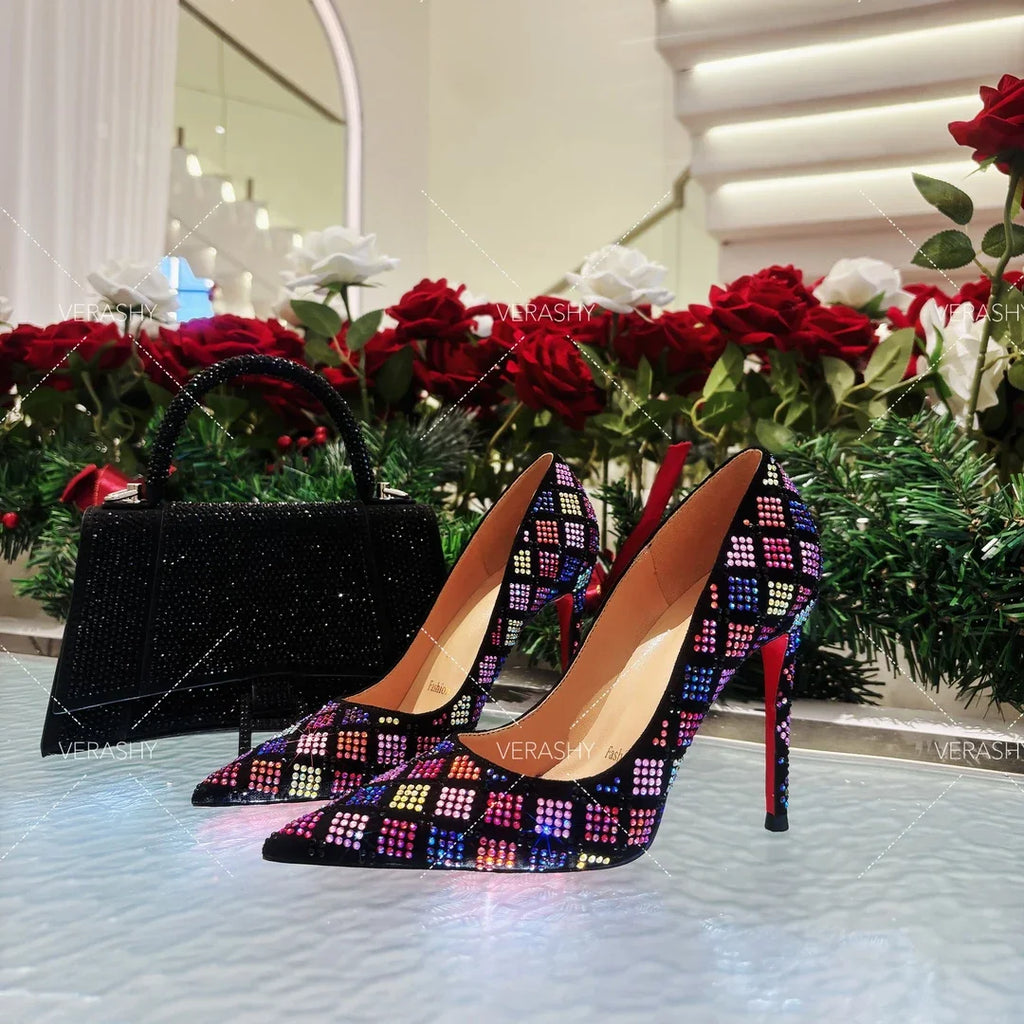 Shoes For Woman 2025 Trend New Leather Luxury High Heels  Red Bottom Pointed Toe Stiletto Pumps Comfortable Sexy Party Shoes