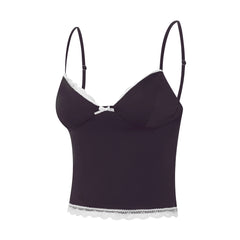 Isabella Lace Trim Spaghetti Strap Camisole Top