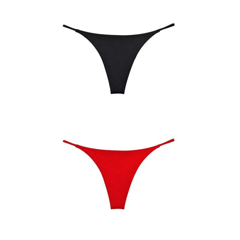 1/2/4pcs Panties Cotton Women'S Underwear Sexy Panties Female Underpants Thong Solid Color Pantys Lingerie S-XL Low-Rise Design