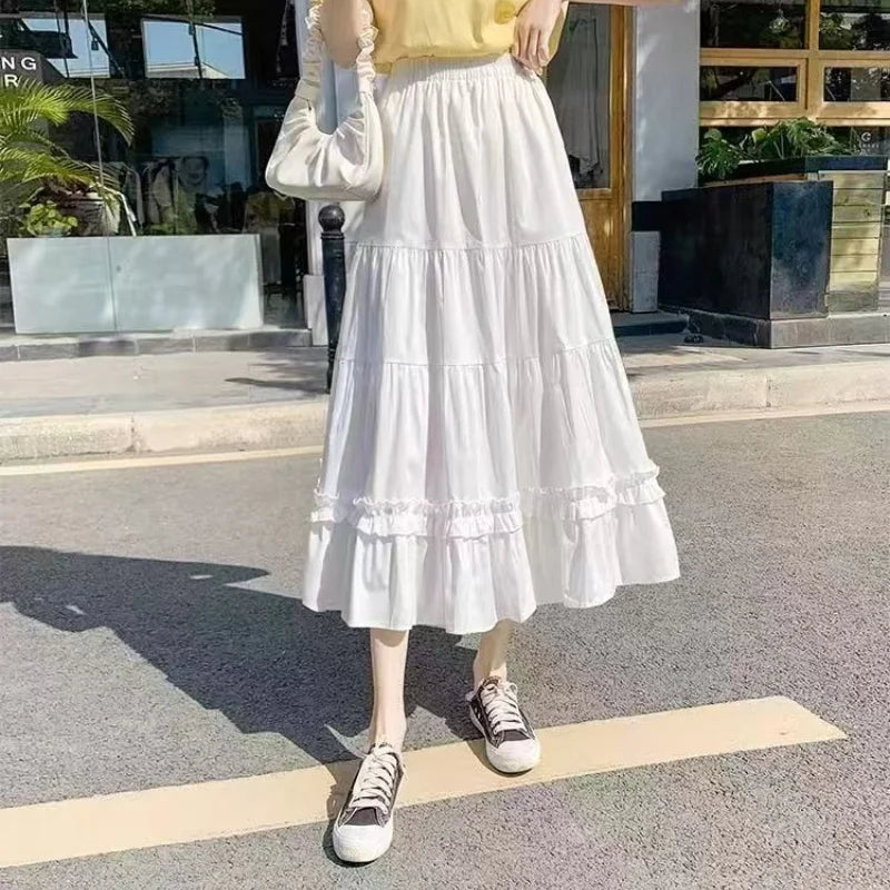 Galatea Ruffle A-Line Midi Skirt One-piece