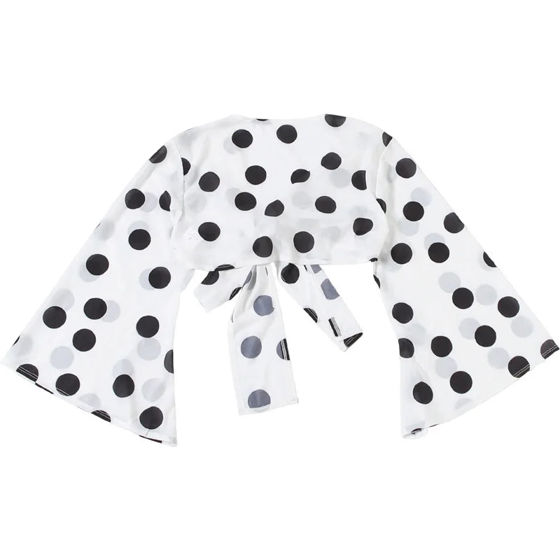Colette Polka-Dot Bikini & Kimono Set Three-piece