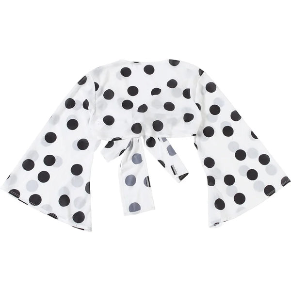 Colette Polka-Dot Bikini & Kimono Set Three-piece