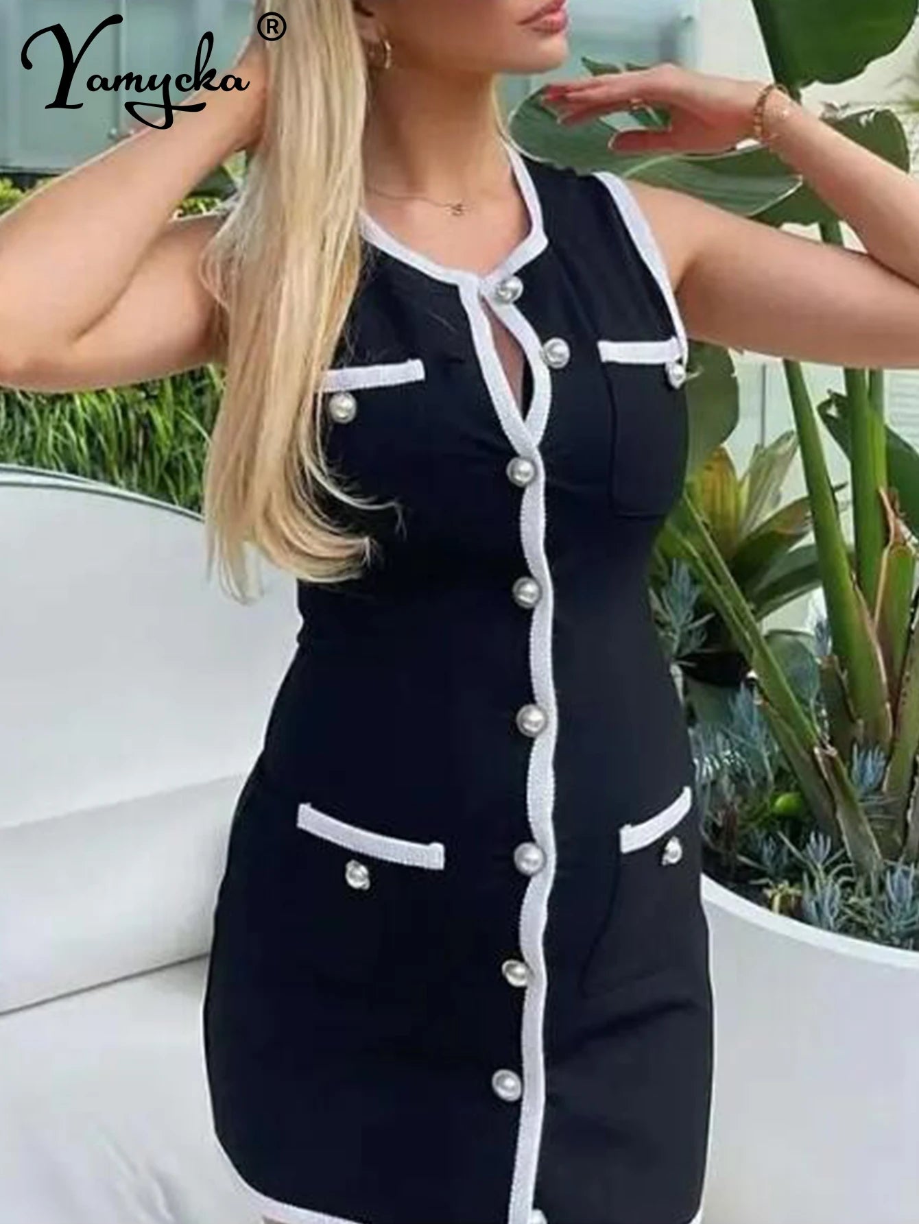 Colette White Knit Bodycon Mini Dress