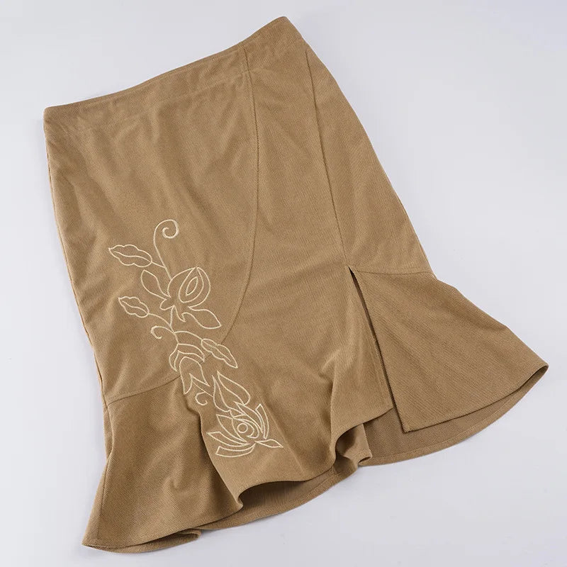Elara Ruffle Midi Skirt One-piece