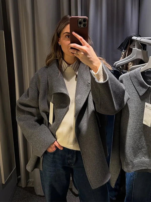 Reina Chic Long-Sleeve Jacket One-piece