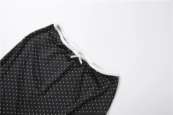Clarissa Lace Polka Dot Printed Maxi Skirt Set Two-piece