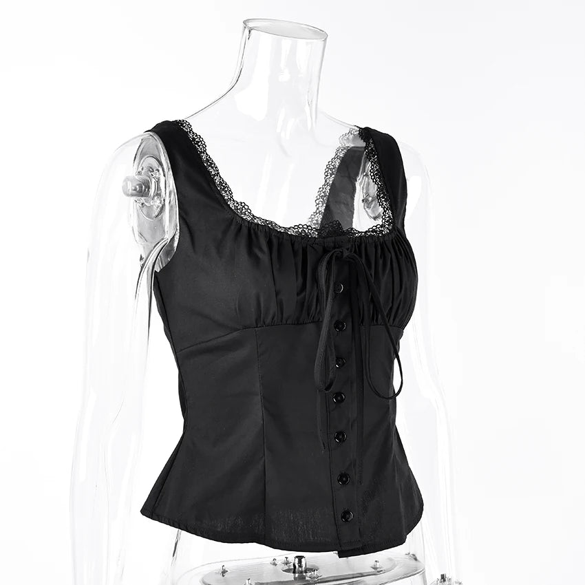 Celine Lace Sleeveless Top One-piece