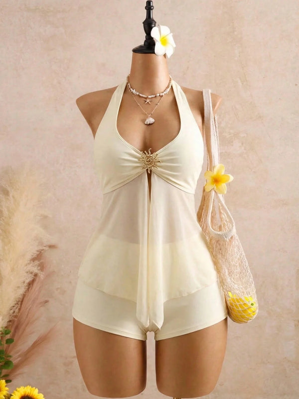 Solara Mesh High-Waist Bikini Two-piece