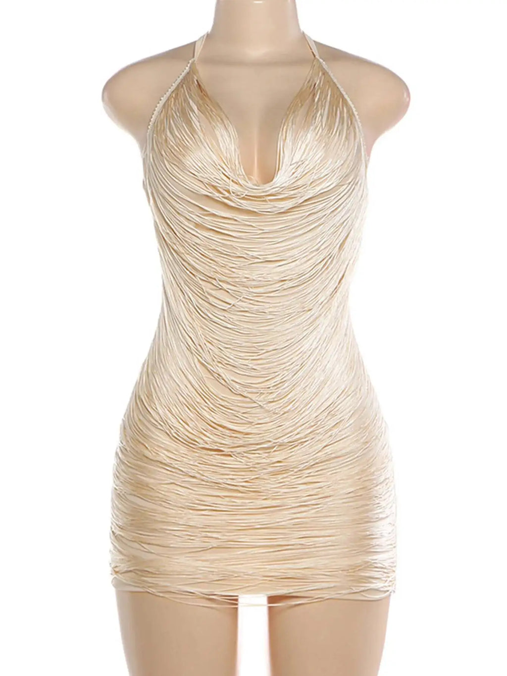 Davina Tassel Backless Bodycon Mini Dress