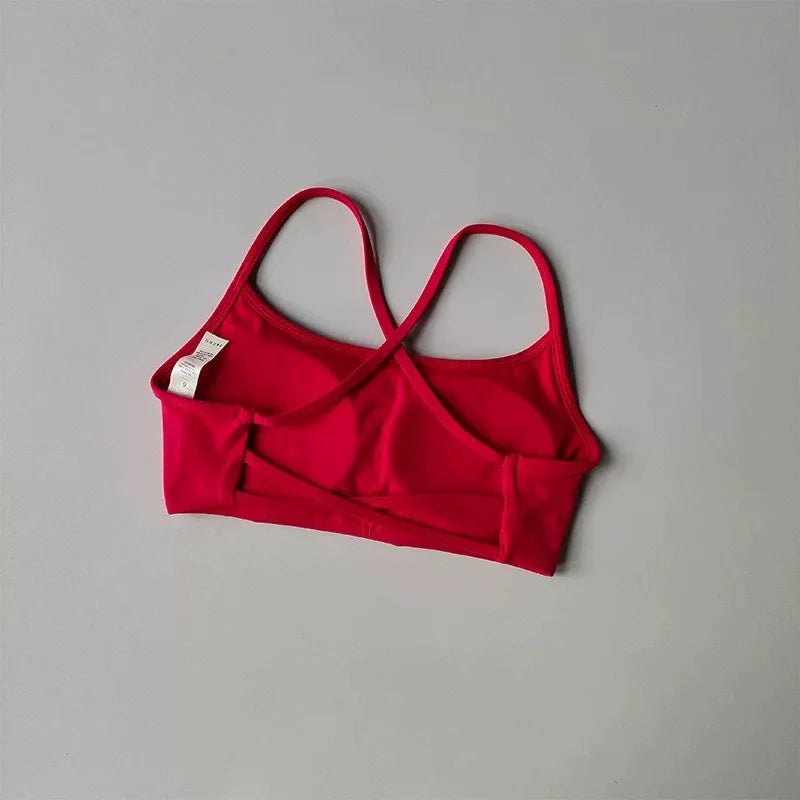 Vera Cross-Back Quick-Dry Sports Bra Top One-piece