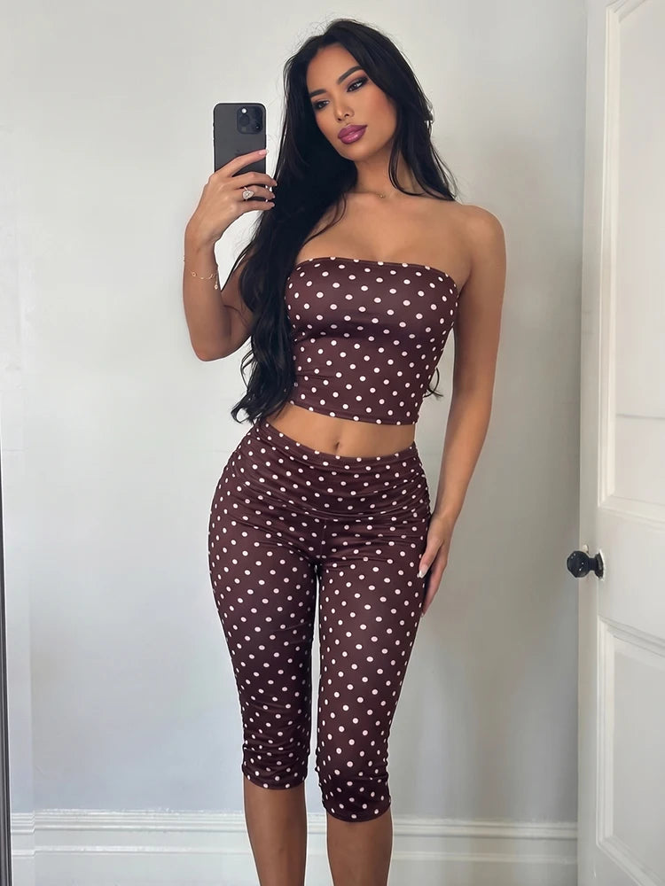 Tamsin Polka-Dot Tube Top Shorts Two-piece Secondary image