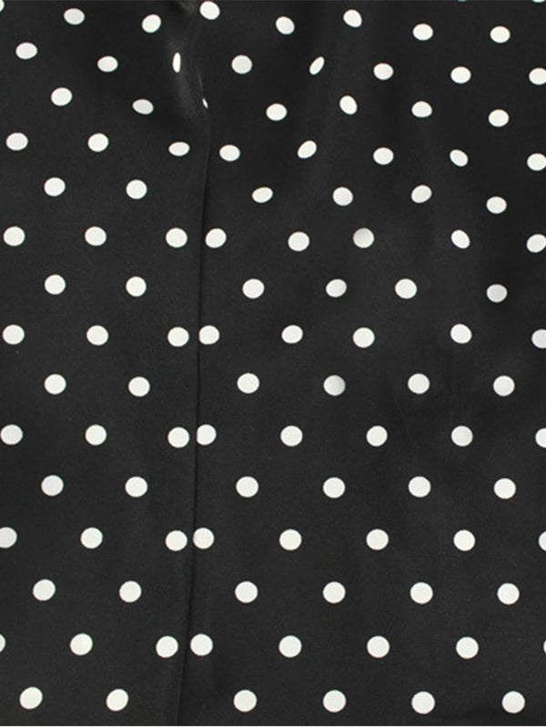 Maribelle Polka-Dot Halter A-Line Mini Dress