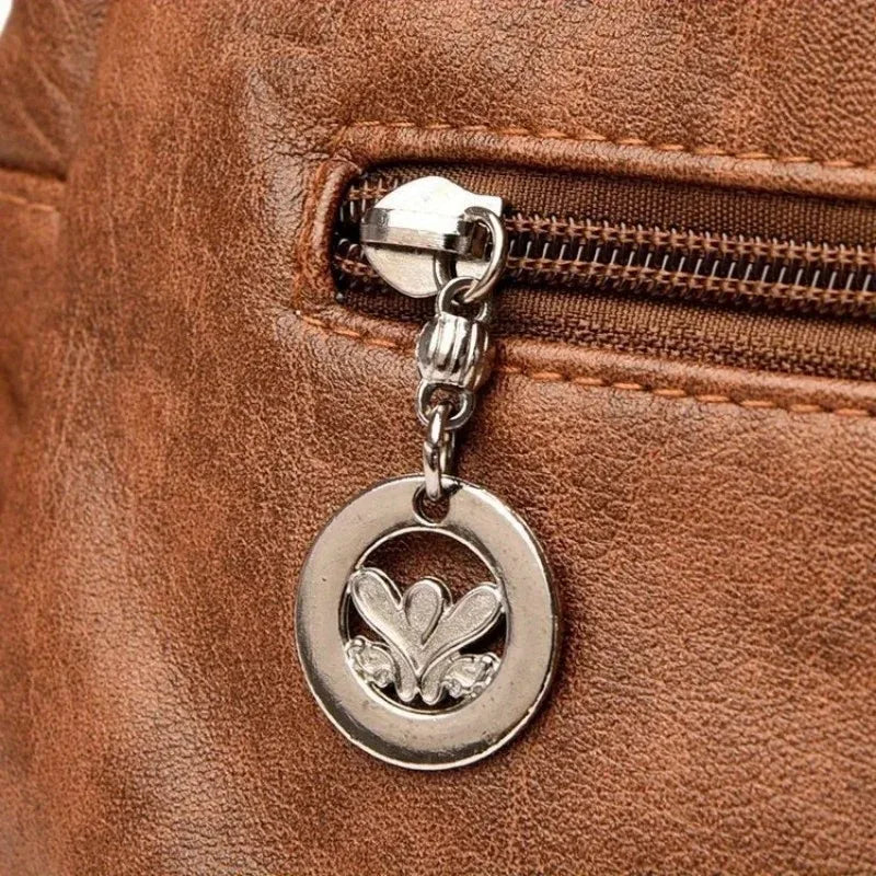 Women's Retro Multi-pocket Shoulder Bag, Y2k Style Fashion Motorcycle Bag, PU Crossbody Handbag