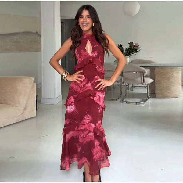 Serenade Tiered-Ruffle Maxi Dress