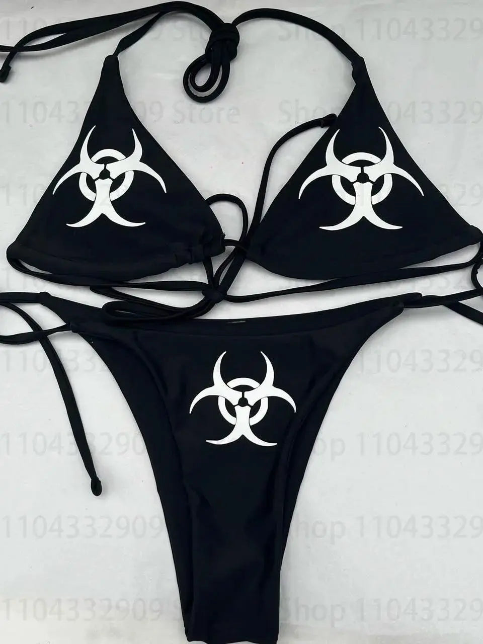2000s Gothic Vintage bikini Y2k style Graphic Women Fairy Trash bikini Emo girls Punk bikini swimm Sexy Girls Bathing Suitit
