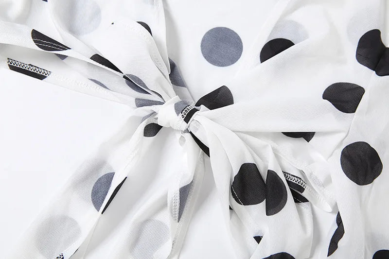 Colette Polka-Dot Bikini & Kimono Set Three-piece