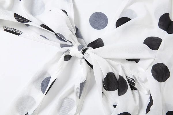 Colette Polka-Dot Bikini & Kimono Set Three-piece