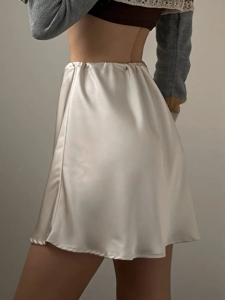 Esme A-Line Satin Mini Skirt One-piece