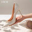 2025 New French Stiletto Heels Pointy Head Shallow Mouth Shoes Rhinodiamond-Edged Korean Version White Crystal Wedding Pumps