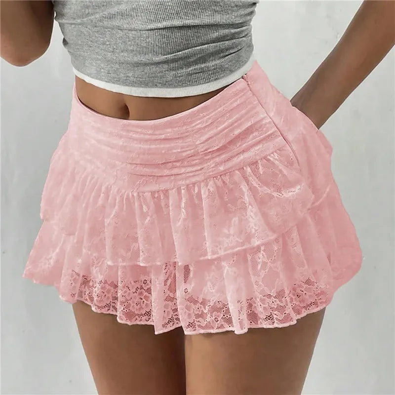 Fiora Tiered Ruffle Bloomer Mini Skirt One-piece