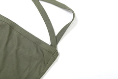 Luna Olive Crossback Ribbed Crop Top