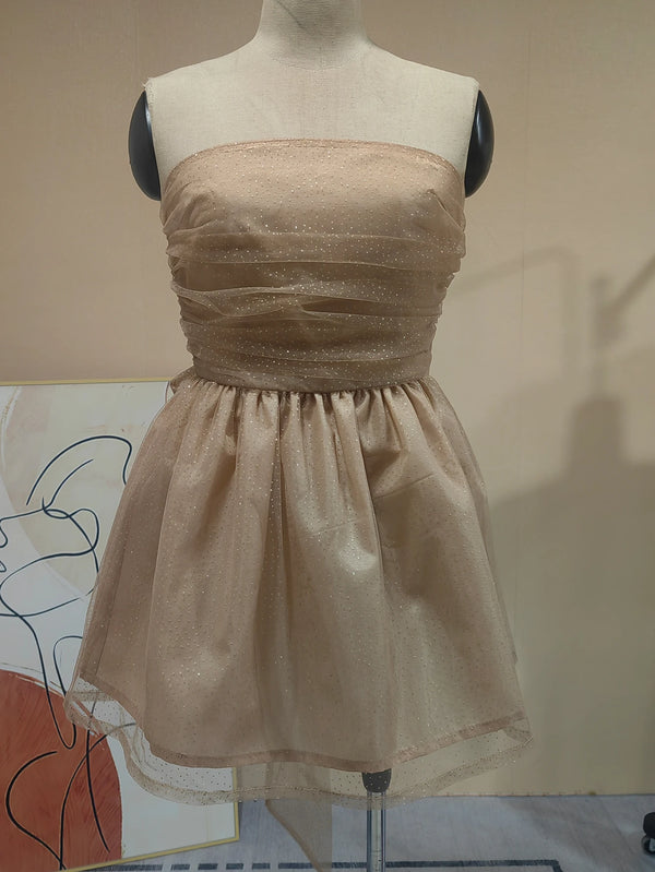 Adeline Mesh Strapless Mini Dress