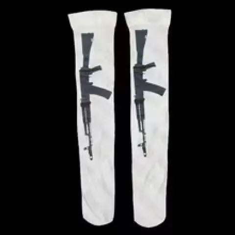 Riot Graphic Punk Thigh-High Socks