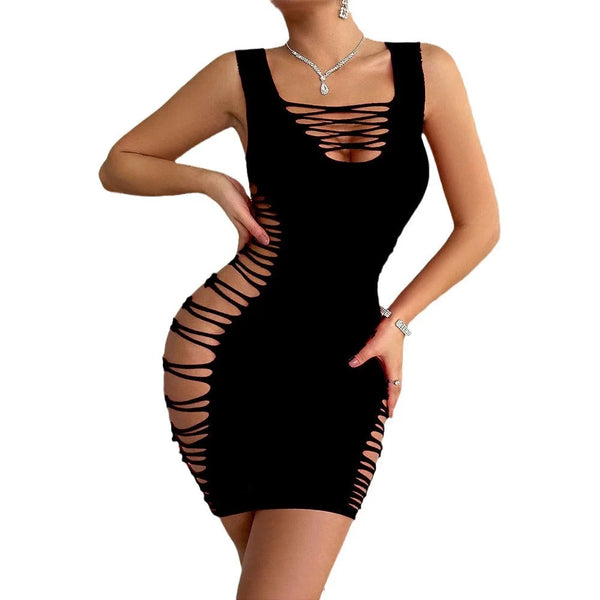 Octavia Crochet Lace Babydoll Lingerie Dress