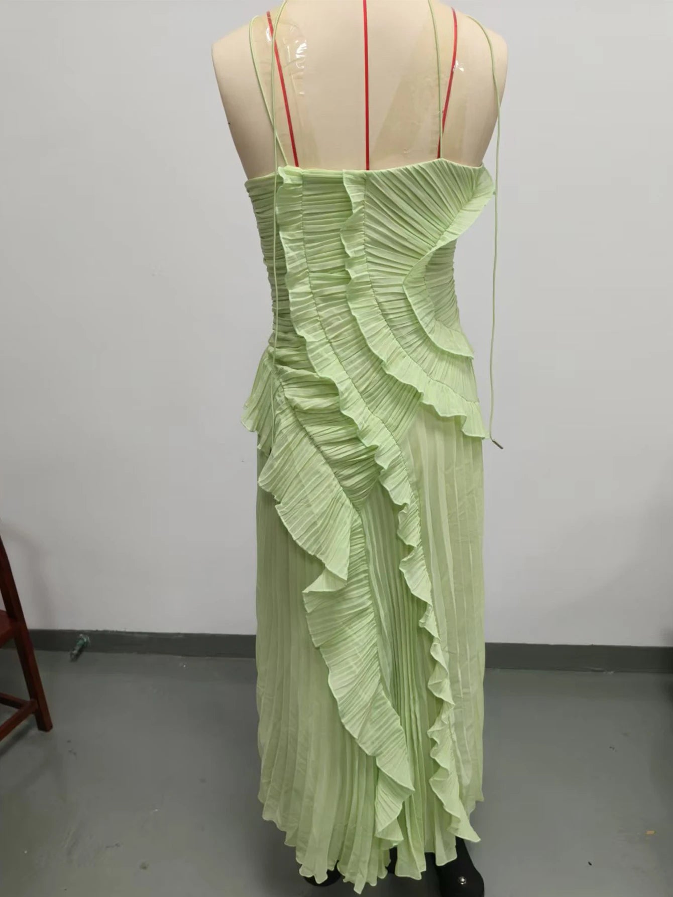 Saskia Ruched Backless A-Line Maxi Dress