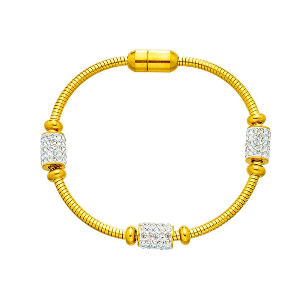 Nerissa Zirconia Beaded Snake-Chain Bracelet