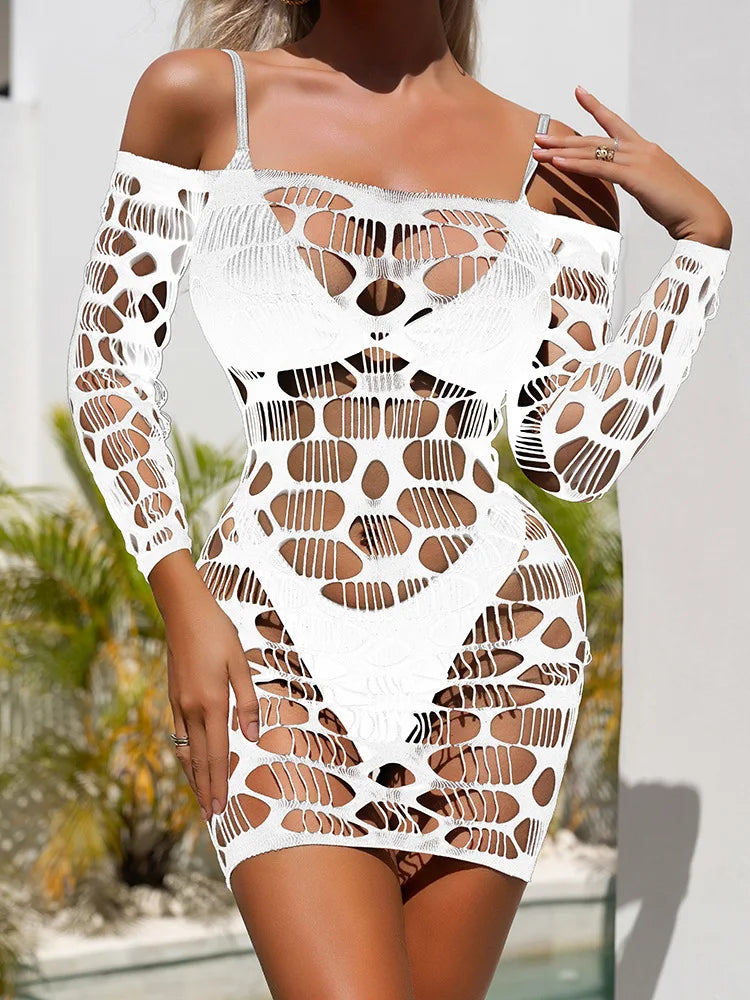 Obsidian Temptation Fishnet Mesh Lingerie