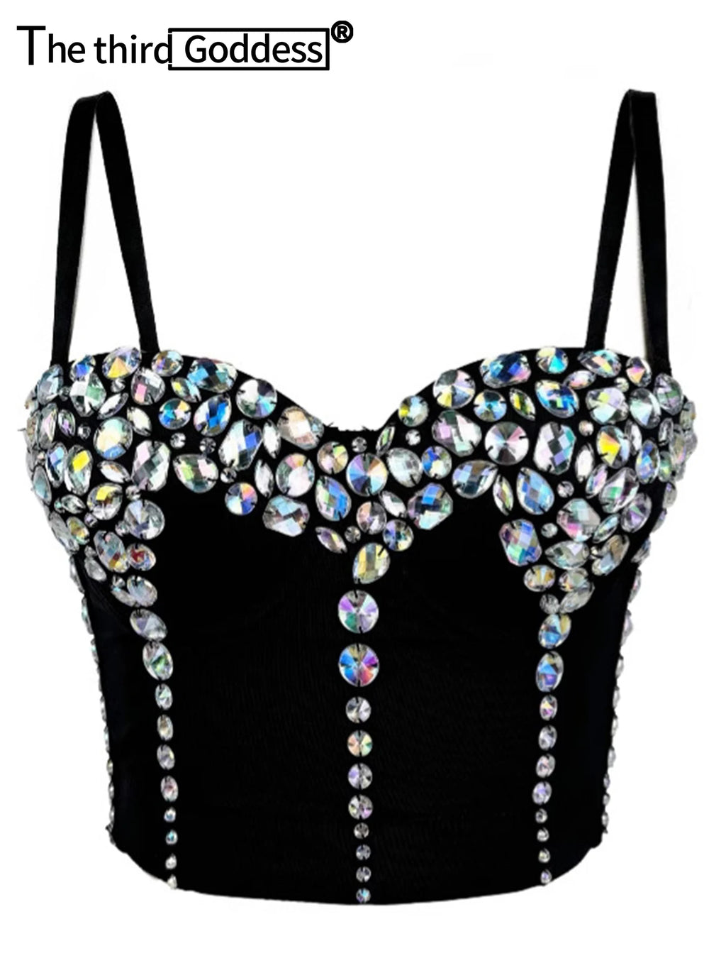 Sexy halter corset crop top women clothing summer cropped rhinestone bustier bra tank top hotwife rave outfits club party tops