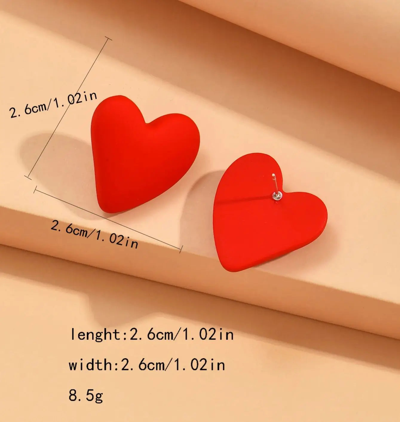 Amorette Heart Stud Earrings Secondary image