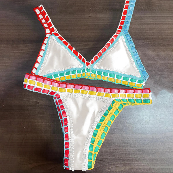 Amalthea Crochet Trim Triangle Micro Bikini Two-piece