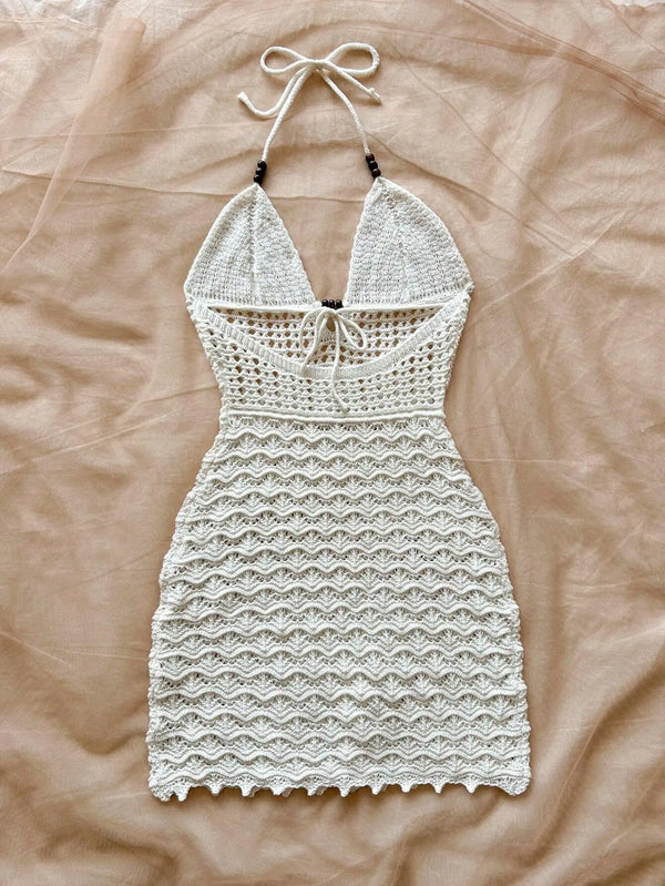 Nerissa Beaded Gradient Knit Mini Dress