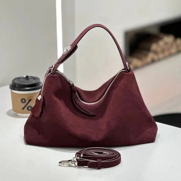 Blaire Matte Leather Boston Bag