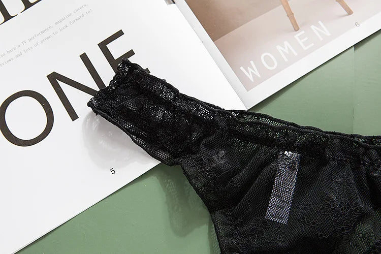 Colette Lace Mesh Bunny-Tail Panty Lingerie One-piece