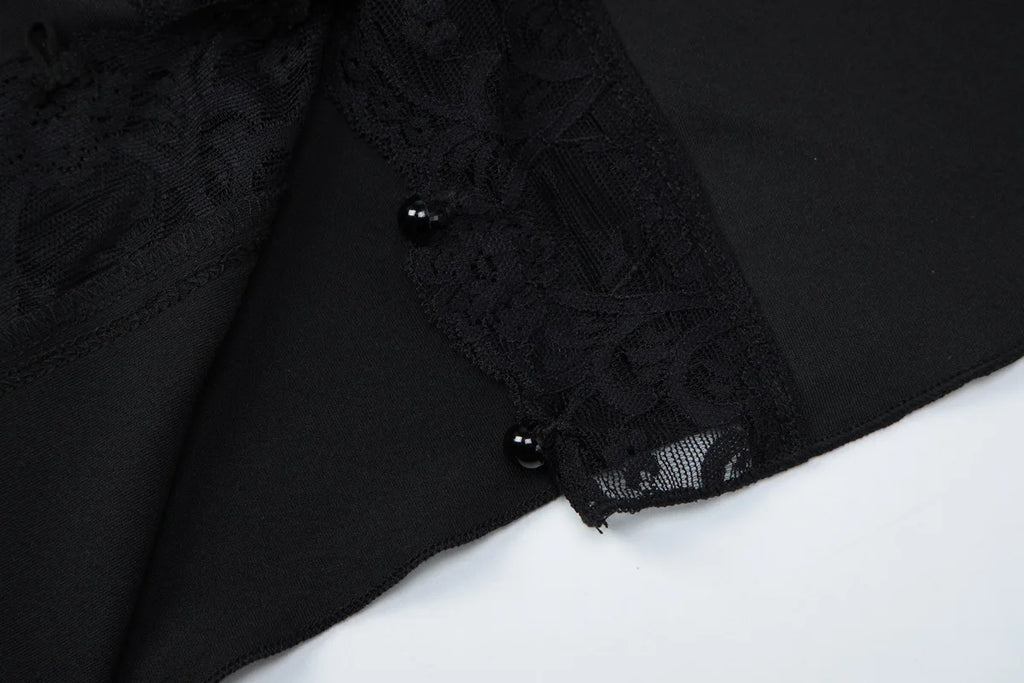 Mirelle Lace Button Crop Top One-piece