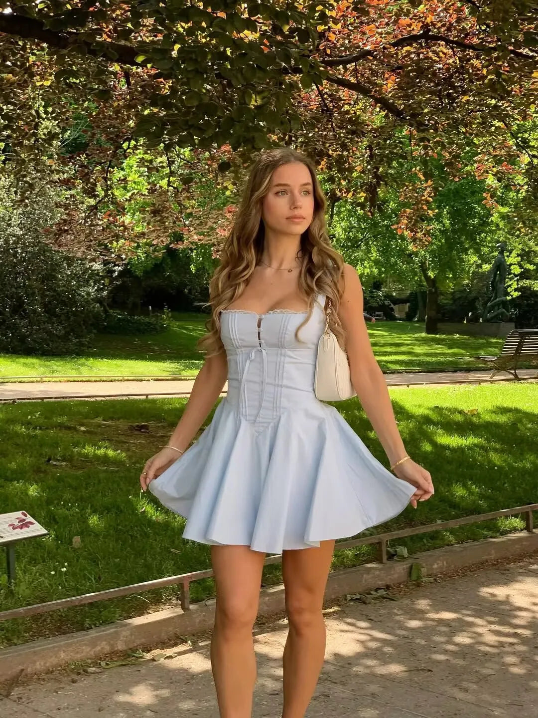 Maeve A-Line Lace Mini Dress