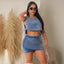 Daria Denim Vest & Mini Skirt Two-piece