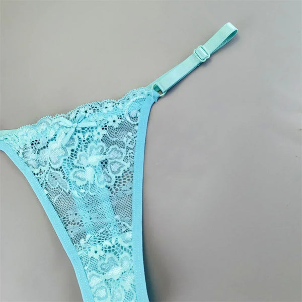 Celestine Adjustable Lace Thong Pack Lingerie 3-piece