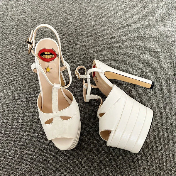Amabel Transparent Rhinestone Stiletto Sandals