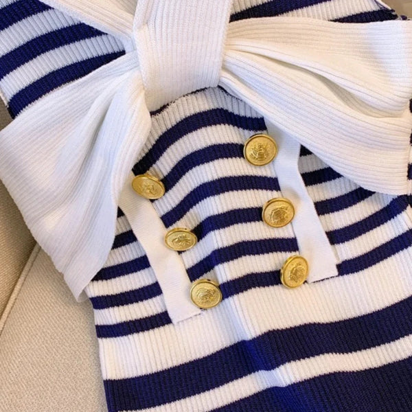 Valentina Nautical Stripe Mini Dress