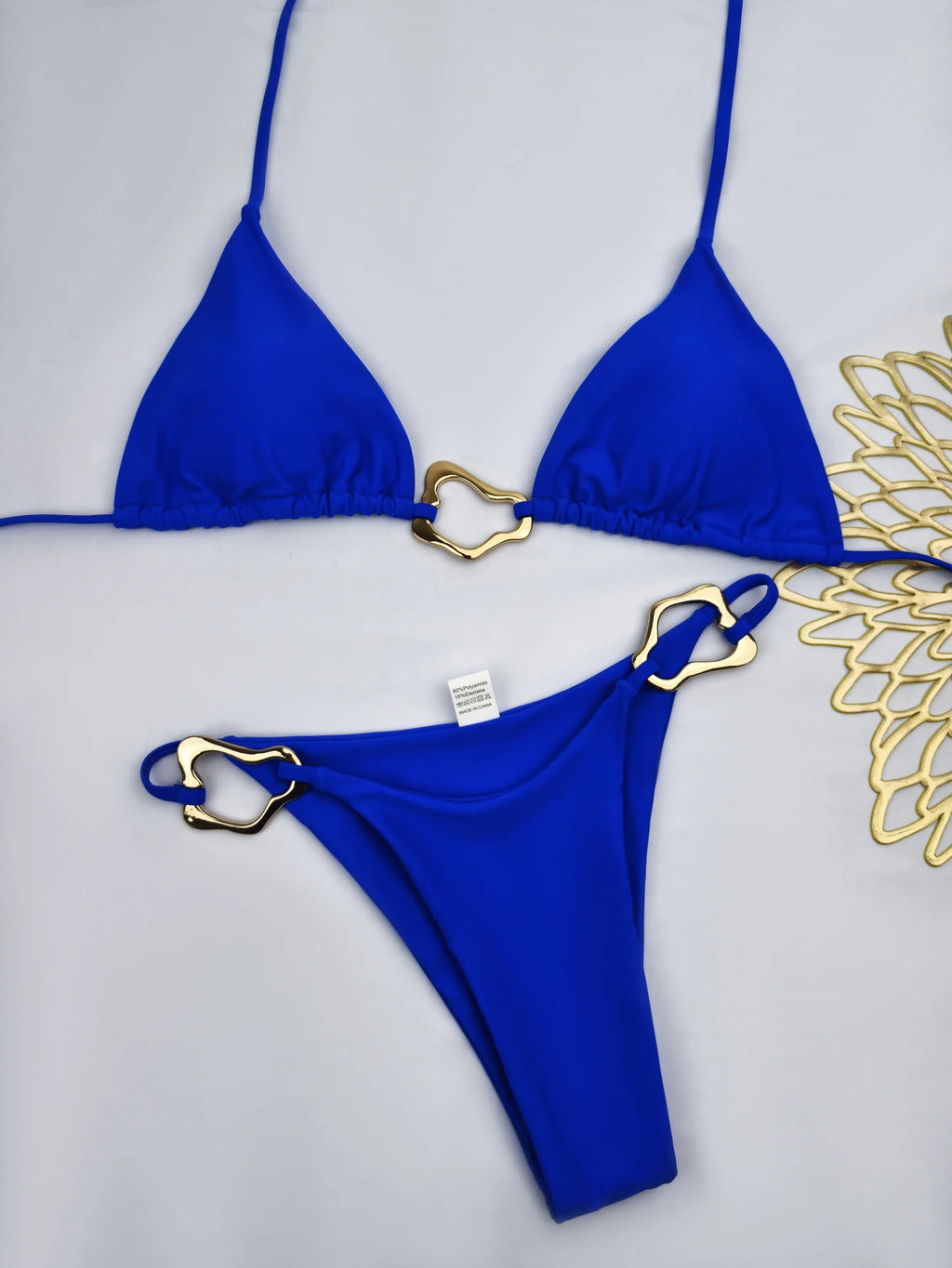 Maya Lace-Up Solid Bikini Two-piece