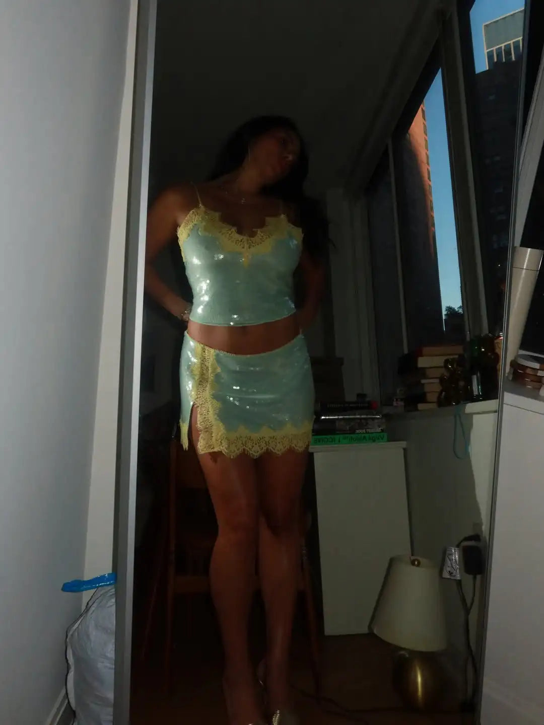 Estelle Lace Mini Skirt Set Two-piece Secondary image
